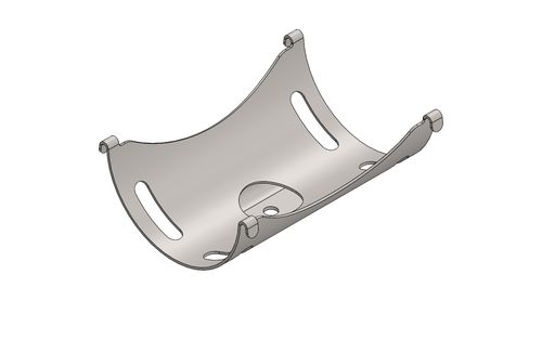 EXHAUST HOLDER - WHITE GALVANIZED