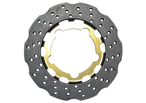 ALUMINIUM REAR BRAKE DISC 195X18MM SELF-VENTILATED FLOATING - HOM. 80/FR/11, 81-181-82-182/FR/14  TO BE USED WITH GREEN BRAKE PADS ONLY