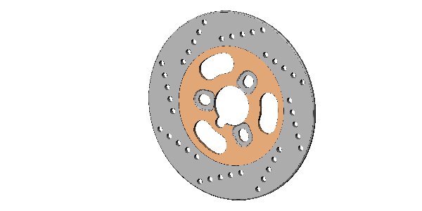 STEEL BRAKE DISC 180X4MM DRILLED FOR MINI KART