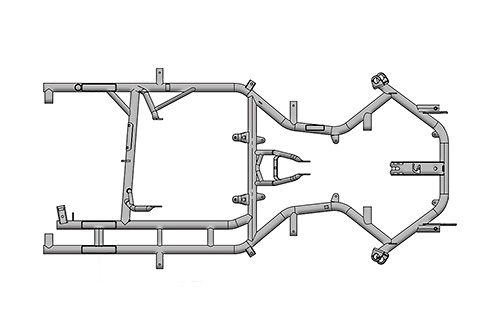 DAYTONA 4 STROKES FRAME - PAROLIN RED