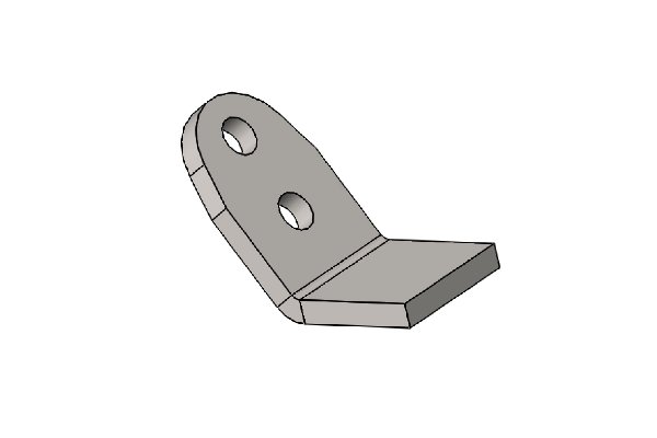 ORECCHIETTA 30X5 DOPPIO FORO PIEGATA A SALDARE (72.5MM)