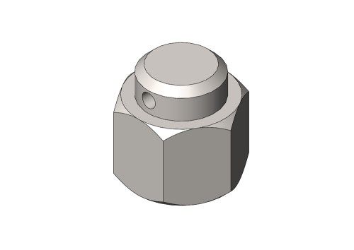 CYLINDER DRILLED NUT M7 HEX. 13 60CC AIR BURNISHED