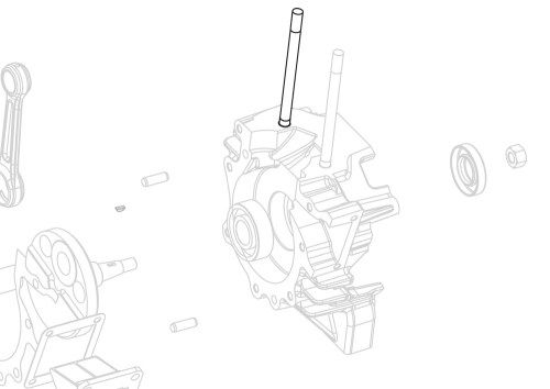 fixing cylinder studbolt M8 X 123 50/60 cc air