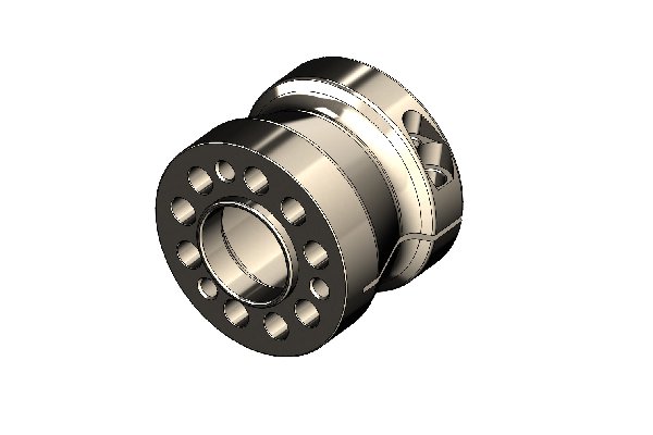 50MM HUB NAKED MAGNESIUM L=70MM, INT.58MM YELLOW