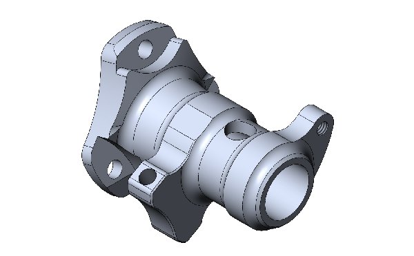 STEERING HUB KZ WITH INCLINATION - TITANIUM ANODIZED