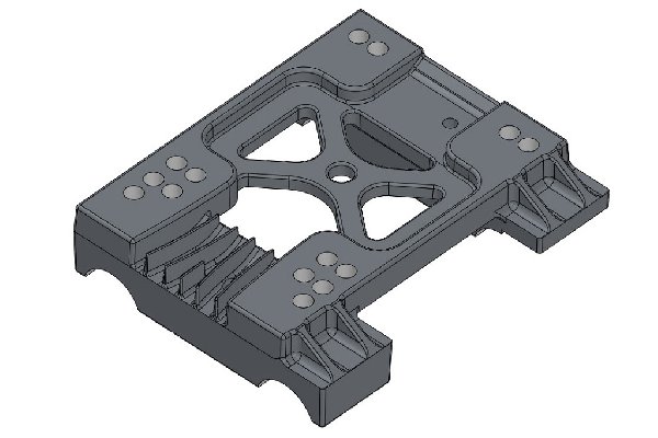 BASE PIASTRA MOTORE 32MM DRITTA MG FORATA EUROSTAR