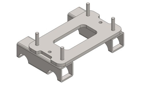 XT32 OPEN ENGINE MOUNT FOR HONDA GX200 ENGINE - EMBOSSED BLACK