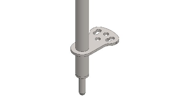 PIANTONE STERZO 420MM A 1 STAFFA VITE M10 INDOOR CROMATO