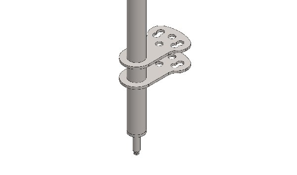 STEERING COLUMN 470MM WITH 2 BRACKETS DOUBLE HOLE-CHROMED