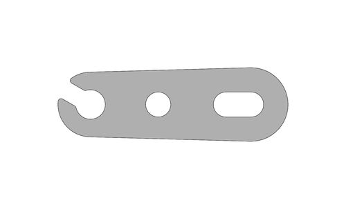 CHAIN GUARD SHORT BRACKET - WHITE GALVANIZED