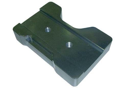 SLIDE FOR ENGINE MOUNT FLAT NO HOLES BLACK ANODIZED