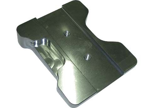 SLIDE FOR ENGINE MOUNT NO HOLES - BLACK ANODIZED