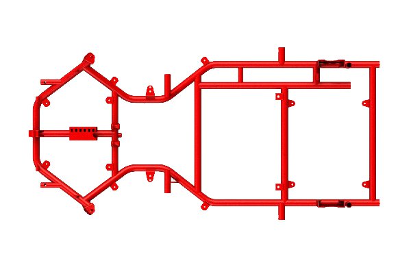 INDOOR XT32 FRAME (ADJUSTABLE PEDALS) - RED 3001