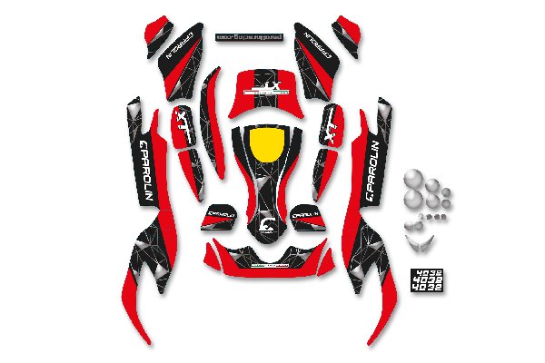 STICKER SET FOR XT40/XT32 ELITE BODYWORKS PAROLIN