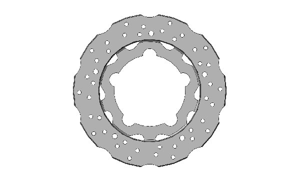 REAR BRAKE DISC 195X18MM SELF-VENTILATED FLOATING CIK 2014 IRON