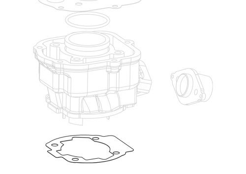 CYLINDER BASE GASKET 0,4 MM 60CC WATER