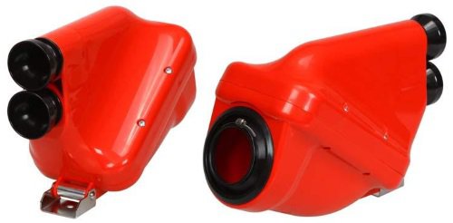 ACTIVE 30MM INLET SILENCER - RED/CHROME