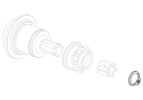 SEEGER FOR D.10 ENGINE SPROCKET