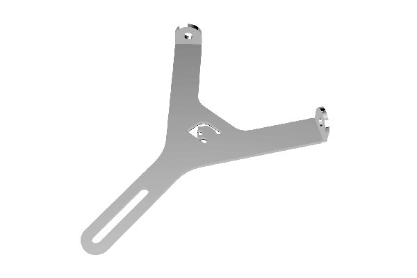 LOWER CROSS BRACKET FOR EUROSTAR DYNAMICA FRONT PANEL 2021 Y CHROMED