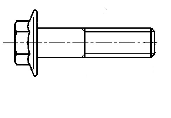 VITE TE M8X40 Z.B. FLANGIATA BASE LISCIA