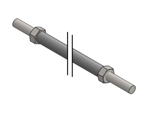 COMPLETE BRAKE ROD 340MM KZ ALLOY PEDALS