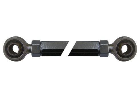 TRACK ROD HEXAGONAL 225MM (BLACK) WITH UNIBALL AND NUTS