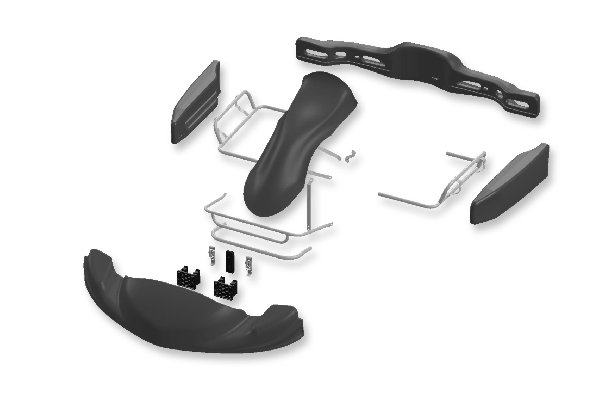 BODYWORKS SET EUROSTAR DYNAMICA + FRONT ATTACHMENT CIK - BLACK