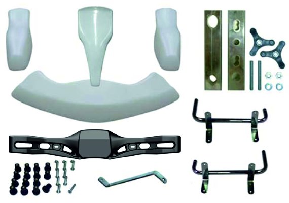 BODYWORKS SET BABY/MINIKART CSAI 2005/09 WITH BRACKETS -  WHITE