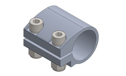 FASCETTA ALLUMINIO TUBO 32MM ANOD. NERO