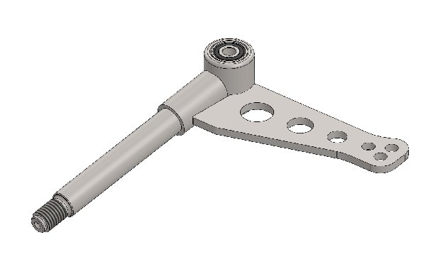 WELDED STUB AXLE MINI WITH SHORT PIN LH, 38MM,PIN 17/30, 10.5° 3 HOLES COMPLETE BEARING 10mm