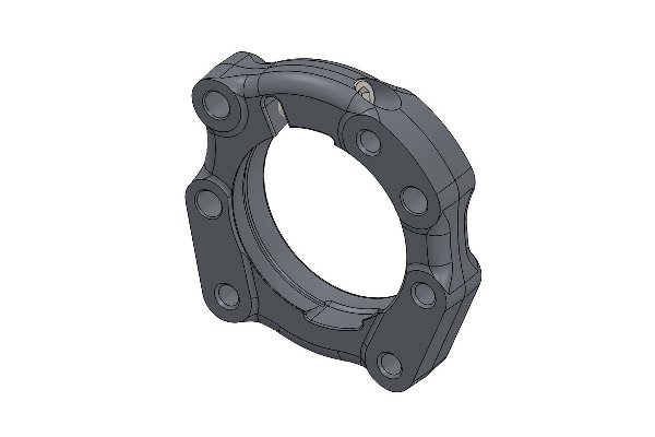 FORGED ALUMINUM BEARING FLANGE 30MM MINI W/BOLT BLACK ANODIZED