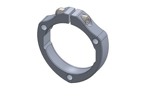 BEARING FLANGE 40MM AND 50MM WITH BOLT - TITANIUM ANODIZED