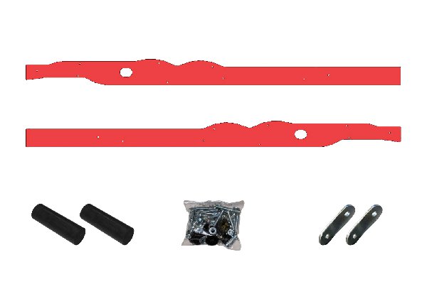 SIDE CIRCULAR PROTECTIONS KIT FOR MINI RENTAL KART RED