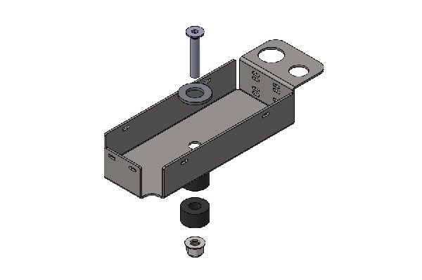 MINIKART BATTERY SUPPORT KIT WITH BUTTONS- HOLES