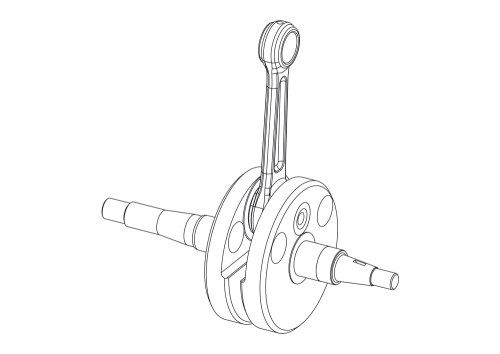 CRANKSHAFT COMPLETE CONNECTING ROD 60CC MINI CSAI