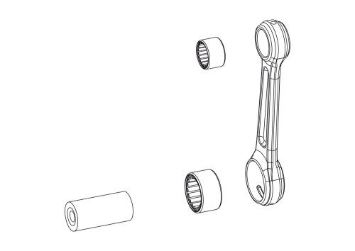 complete selected conrod INT.85MM. 60 cc water