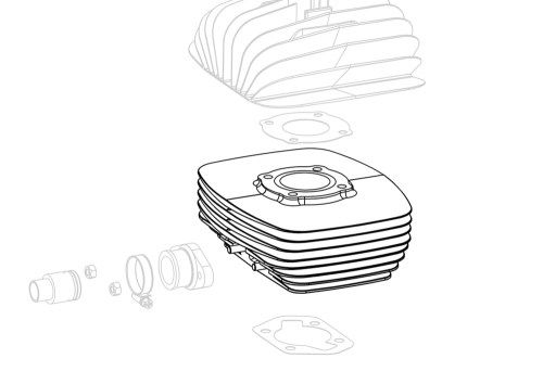 cylinder block complete 60cc air