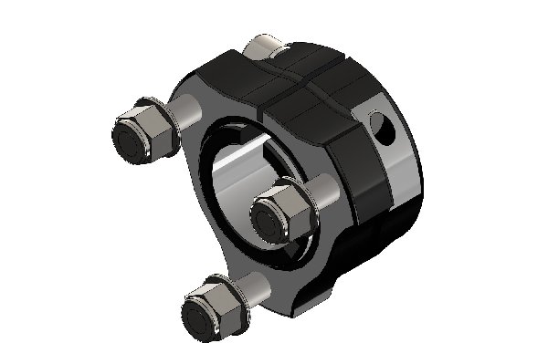 WHEEL HUB 30MM L 32 MM - BLACK ANODIZED