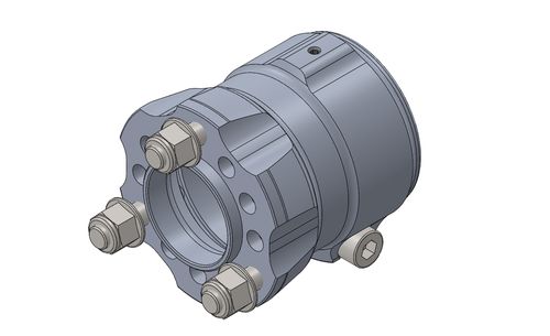 50MM HUB EVO ALLUMINIUM COMPLETE L=70MM INT.58MM - CHROMATED