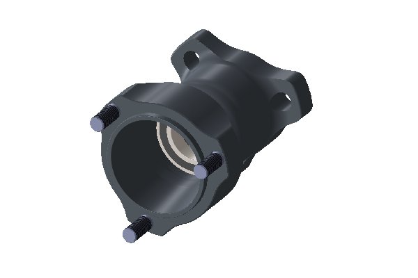 COMPLETE ADJUSTABLE FRONT HUB 25MM INT.69MM BLACK ANODIZED