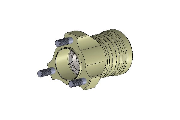 FRONT MAGNESIUM HUB 25MM FOR STUB AXLES INT.58MM L=83MM COMPLETE