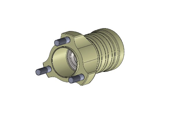 MOZZO ANT. X FUSELLI 25MM INT.58 L=93 IN MAGNESIO COMPL.