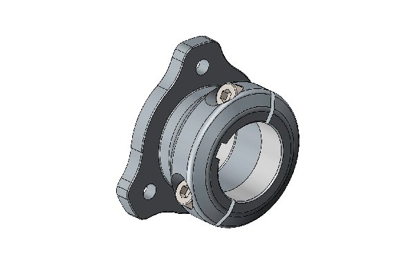 PORTADISCO 40MM PER ADATTATORE FLOTTANTE 3 PIOLI NERO + VITI