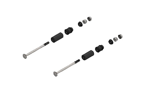 REAR BUMPER SCREW KIT TUBE 28MM 2026 - BLACK ANODIZED